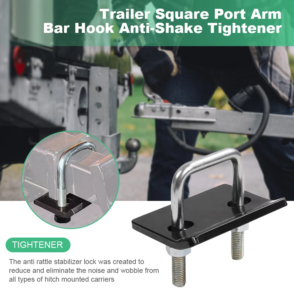 2 Inch Anti Rattle Tow Clamp Heavy Duty Trailer Damper U-Bolt Anti-Rattle Stabilizer Hitch Tightener Trailer Couplings Parts