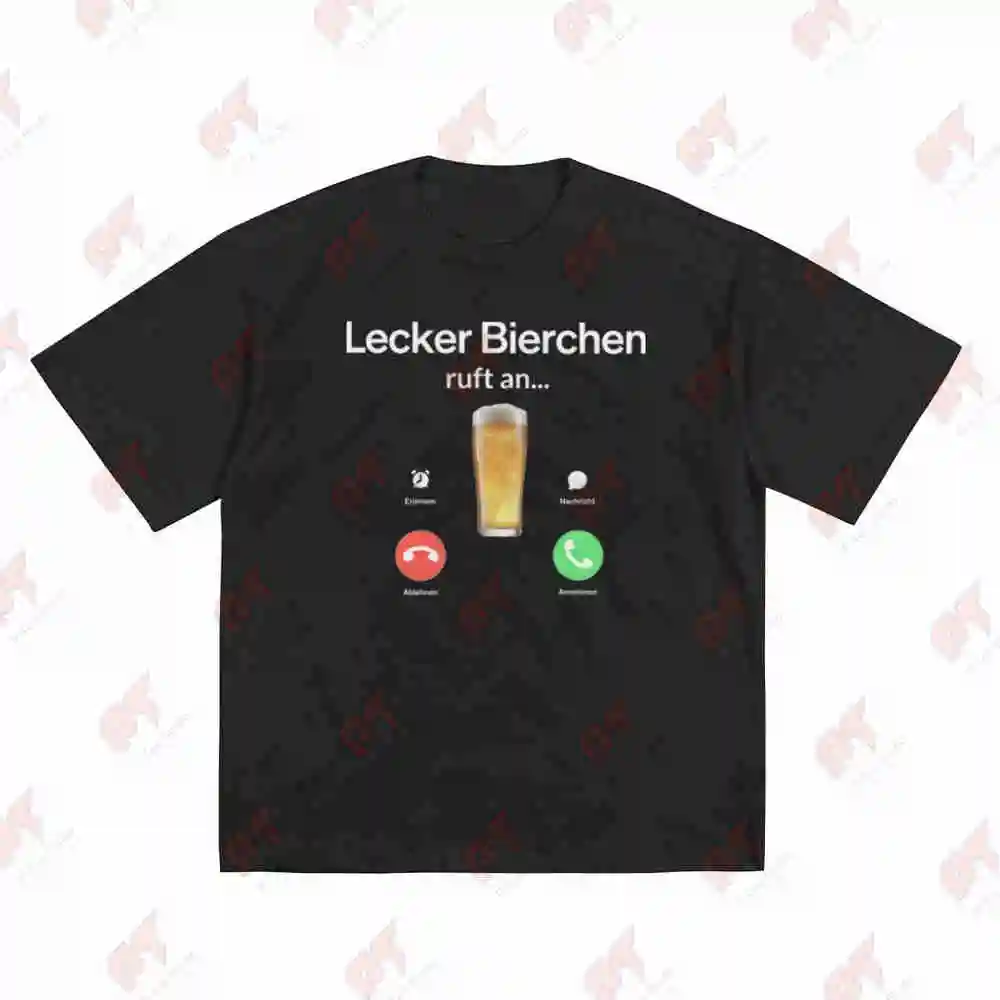 Lecker Bierchen Ruft An Short Sleeve Tee 100% Cotton T-Shirt