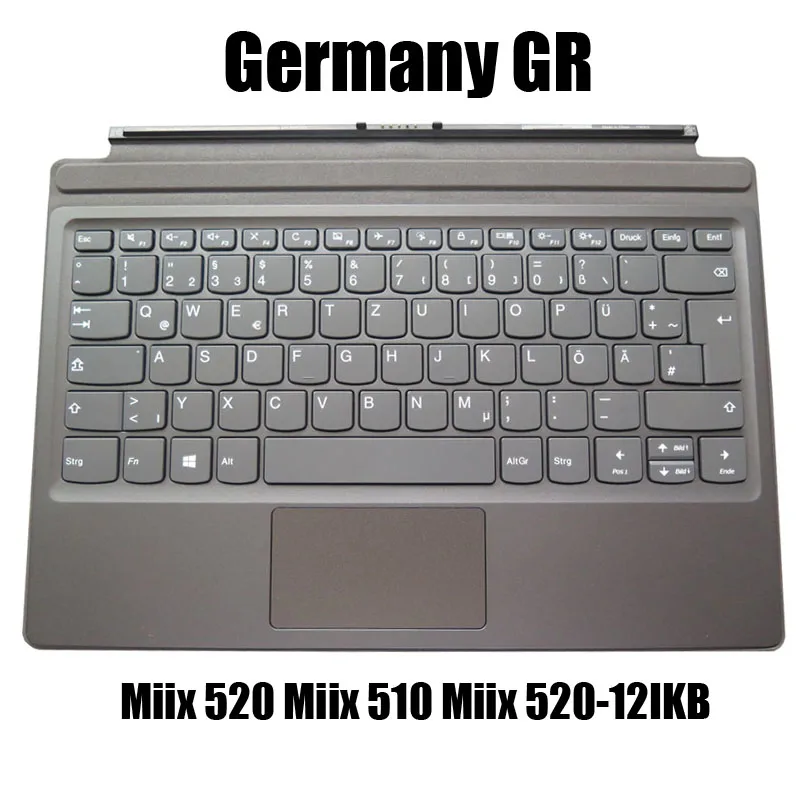 Backlit GR JP KR TW TI Keyboard For Lenovo For Ideapad Miix 520 510 Miix 520-12IKB Tablet Folio Germany Thailand Korea Japanese