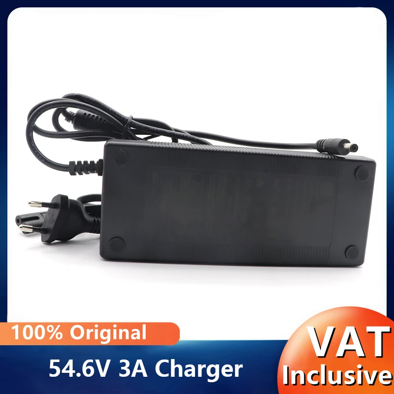 Chargeur 54.6V 3A pour batterie au Lithium 48V, pour vlo lectrique, avec connecteur DC 5.5x2.1mm, charge rapide pour Lectric XP 1.0/2.0/3.0