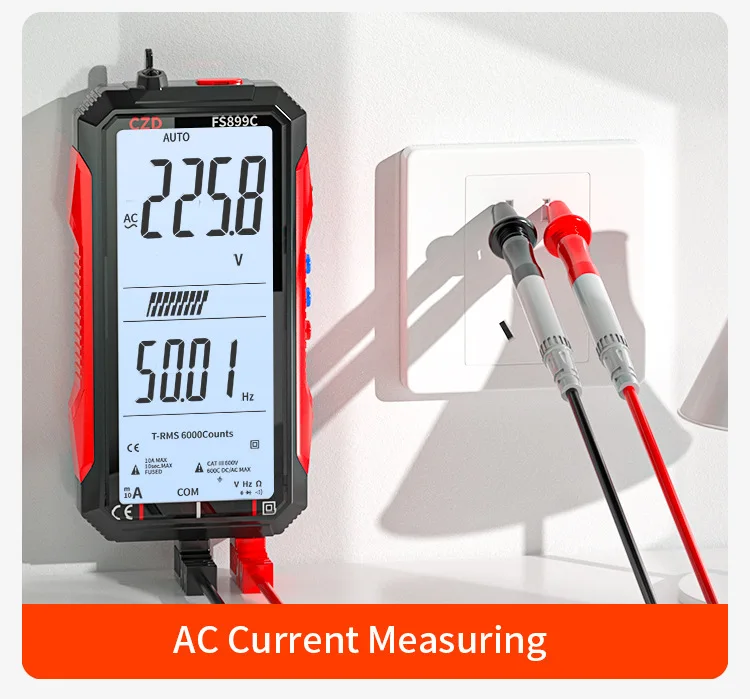 Automatic anti-burn universal high-precision maintenance find breakpoint capacitance current large screen intelligent multimeter