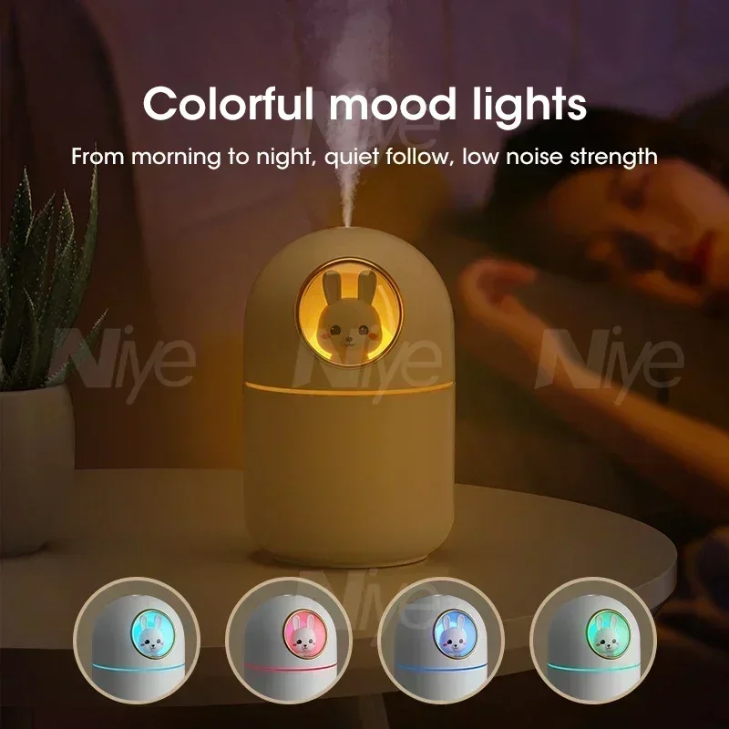 

300ml USB Mini Air Humidifier Aroma Essential Oil Diffuser Desktop Humidifier Aromatherapy Mist Maker For Car Home Bedroom