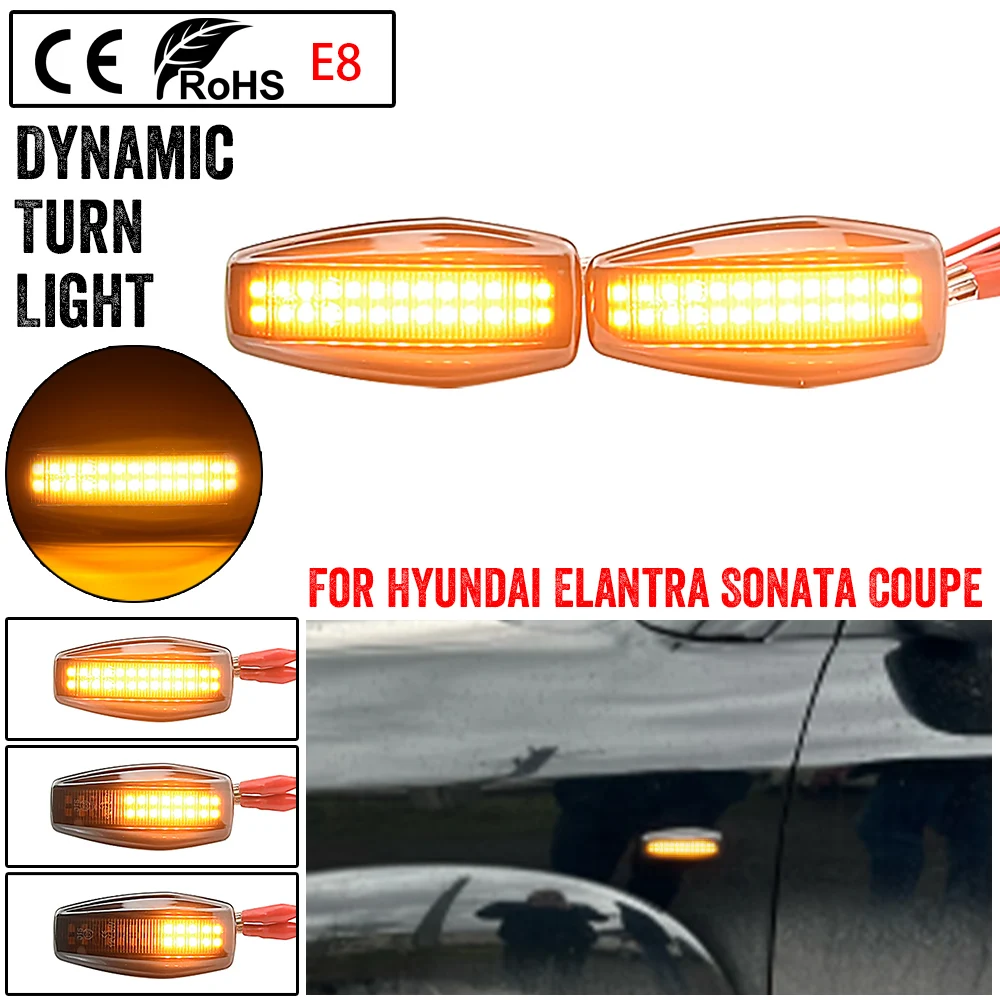 

2pcs Dynamic Blinker Indicator LED Turn Signal Light Side Marker Lamp For Hyundai XG (30 / 300 / 350) 1998 - 2005