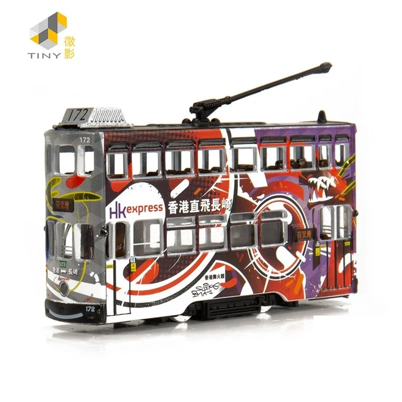 TINY 1:120 Tram Naga-saki Route Livery NO.52 Alloy Simulation Model Car