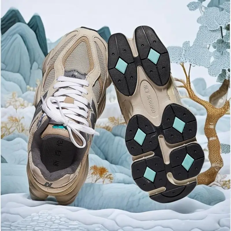 حذاء جري FallDurable Retro، جزء علوي معزز، يدوم طويلاً