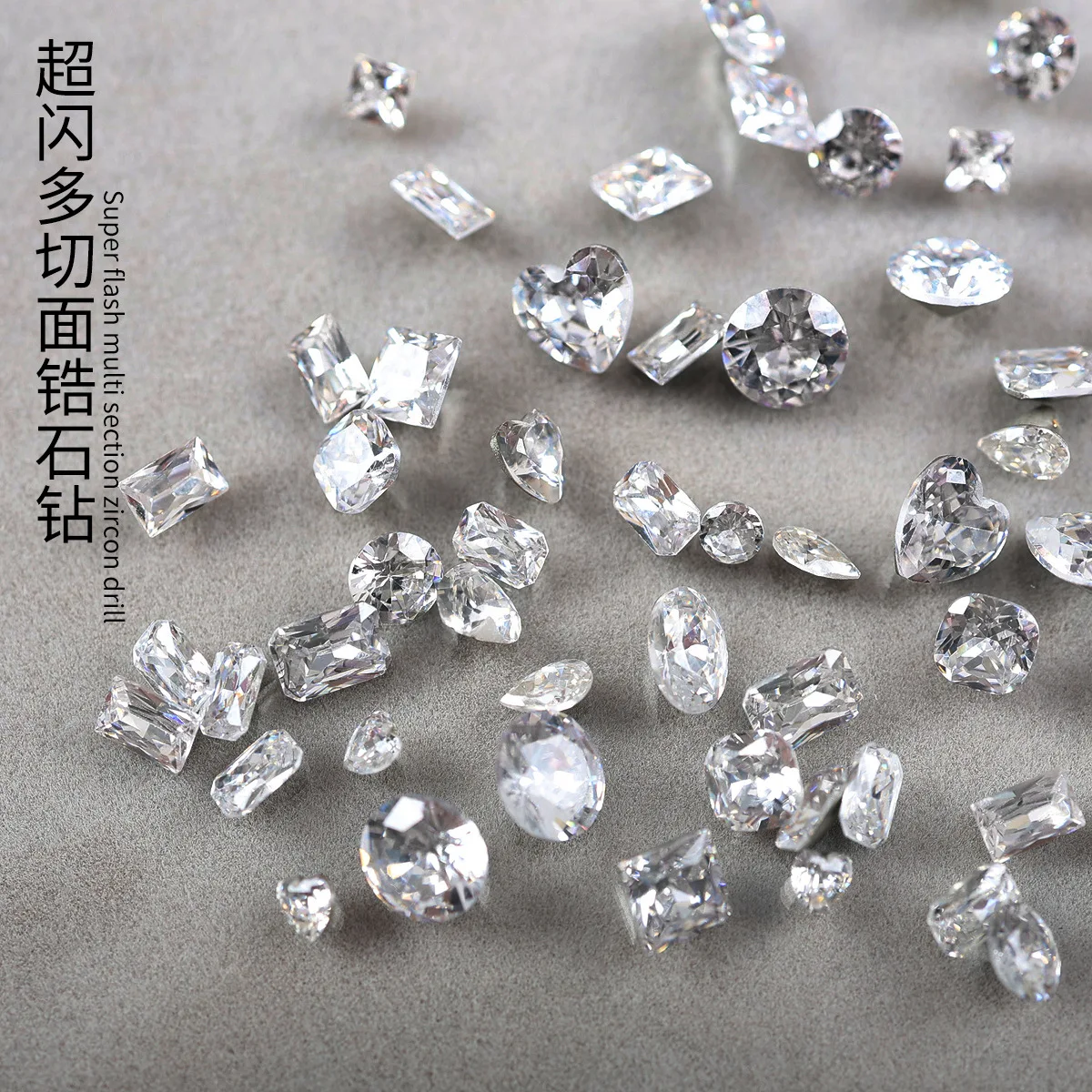 20PCS Puntige bodem 5A 3D Nail Art Zirkoon Strass Accessoires Onderdelen Voor Manicure Decor Nagels Decoratie Benodigdheden Materiaal