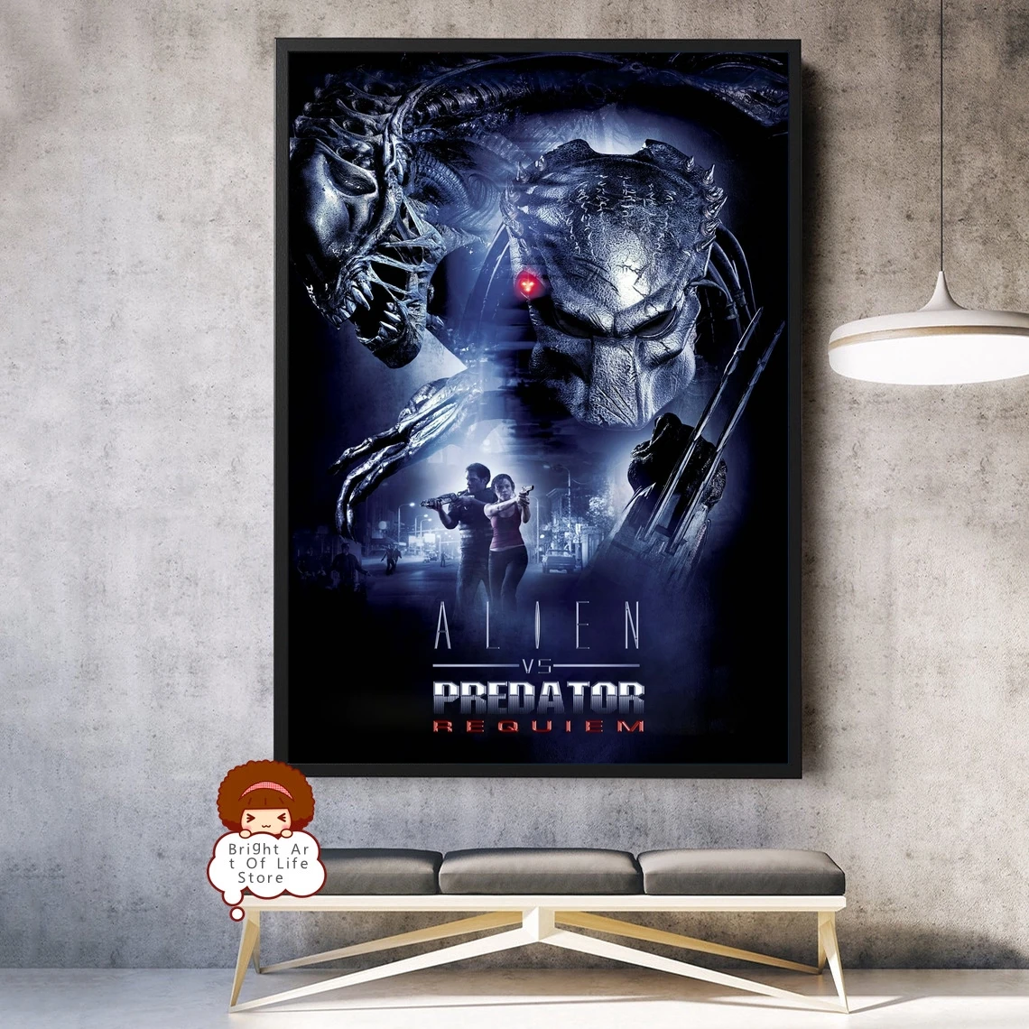 Aliens vs Predator Requiem (2007) Movie Poster Cover Photo Canvas Print Wall Art Home Decor (Unframed)