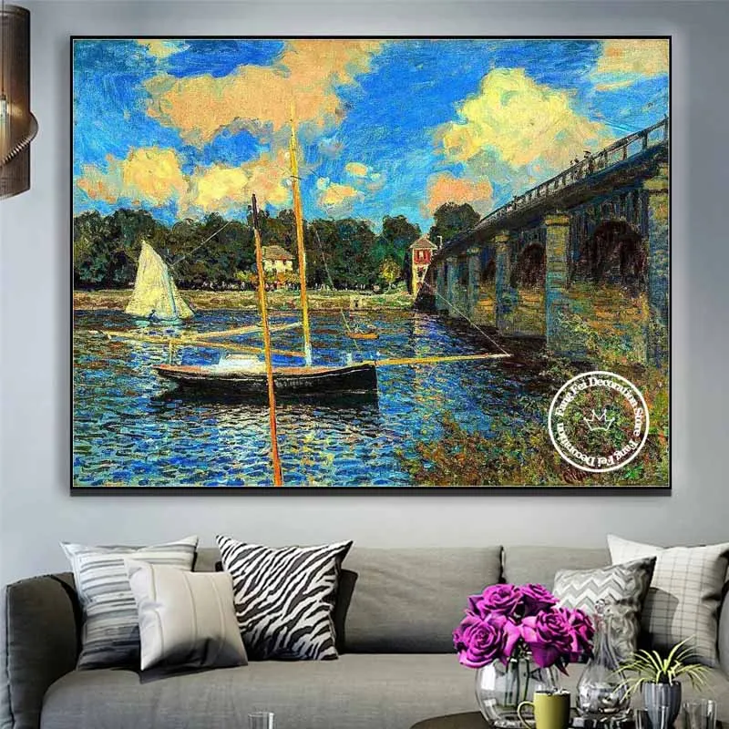 Full Drill Famous Painter Claude Monet Artwork Oil Painting Diamond Embroidery Kit Cross Stitch Mosaic Picture Living Room Decor