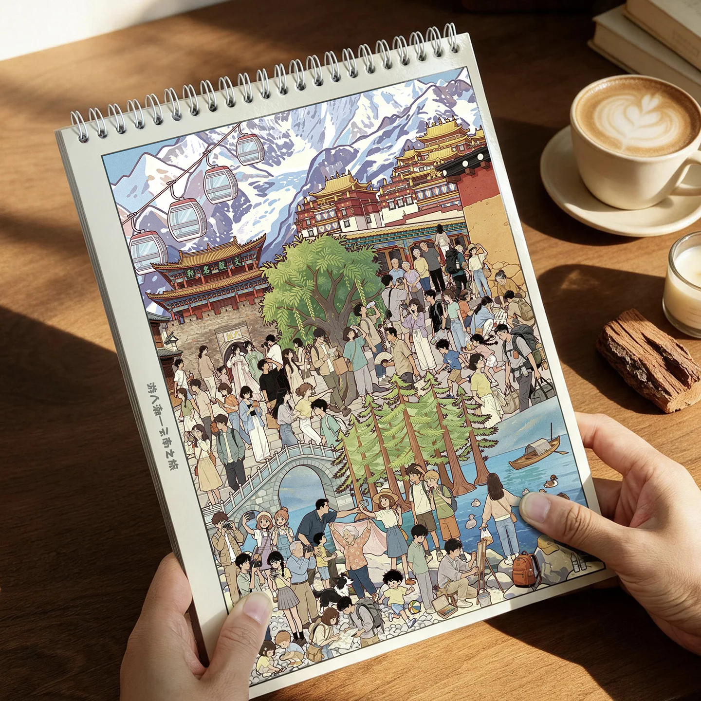 Kawaii travel around the world 3D Travel Notes on Scenic Spots  Landscape Sticker book DIY Pocket Cabin Scene festival gift