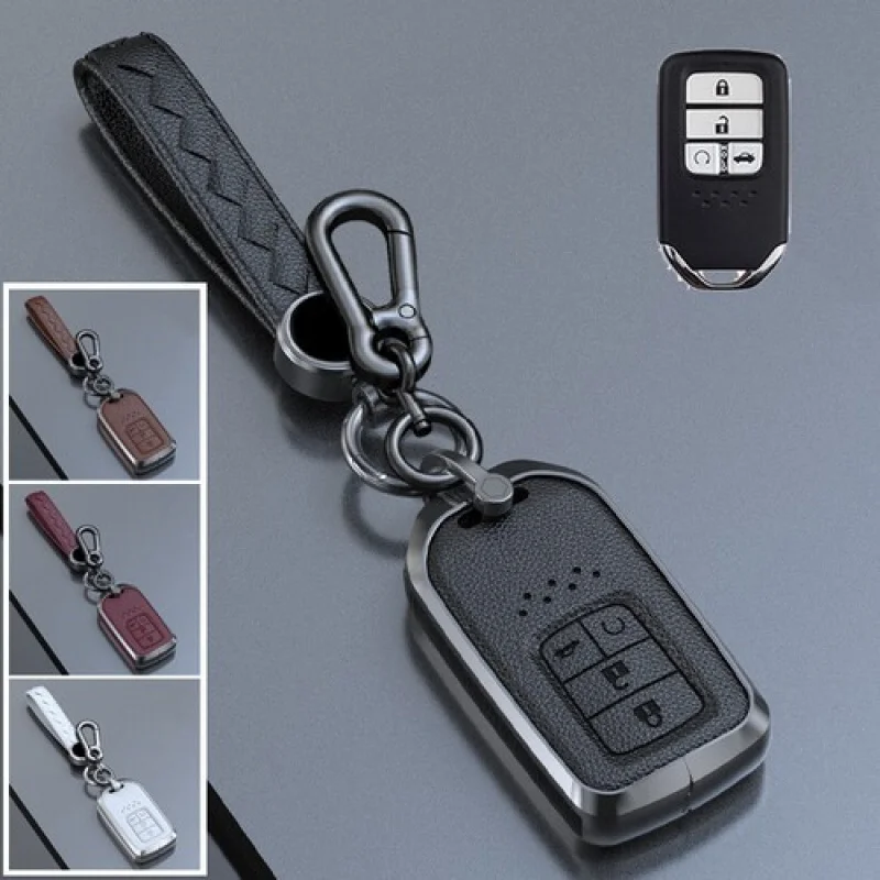 

Кожаный брелок для ключей из цинкового сплава A + для Honda Pilot Odyssey Civic Accord