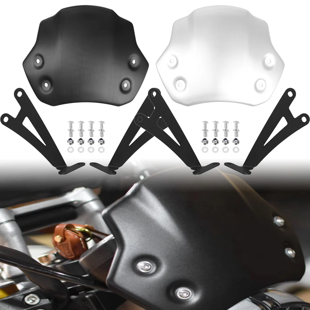 For Scrambler 400X scrambler400 X 2024-2025 Motorcycle Aluminum Windshield Windscreen Windproof Wind Screen Deflector 2024 2025