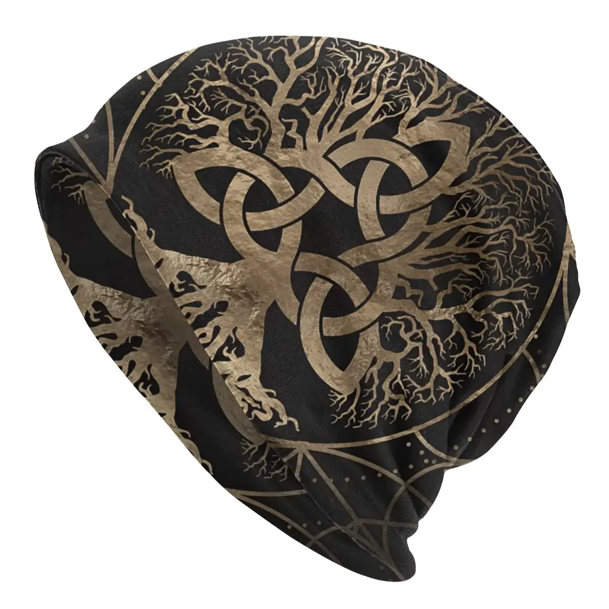 Tree Of Life -Yggdrasil With Triquetra Beanies Pullover Cap Comfortable , Adult Men's Woman Knit Hat