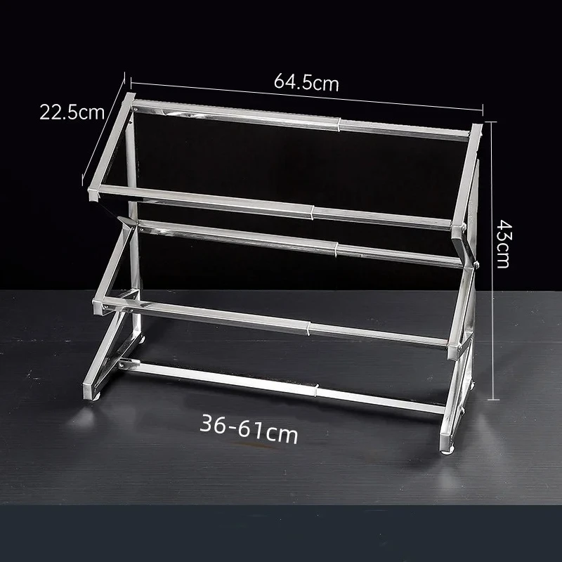 GN pan rack Retractable Seasoning Holder Bracket Stainless Steel Spice Rack Kitchen Seasoning Container Box Holder tray basin