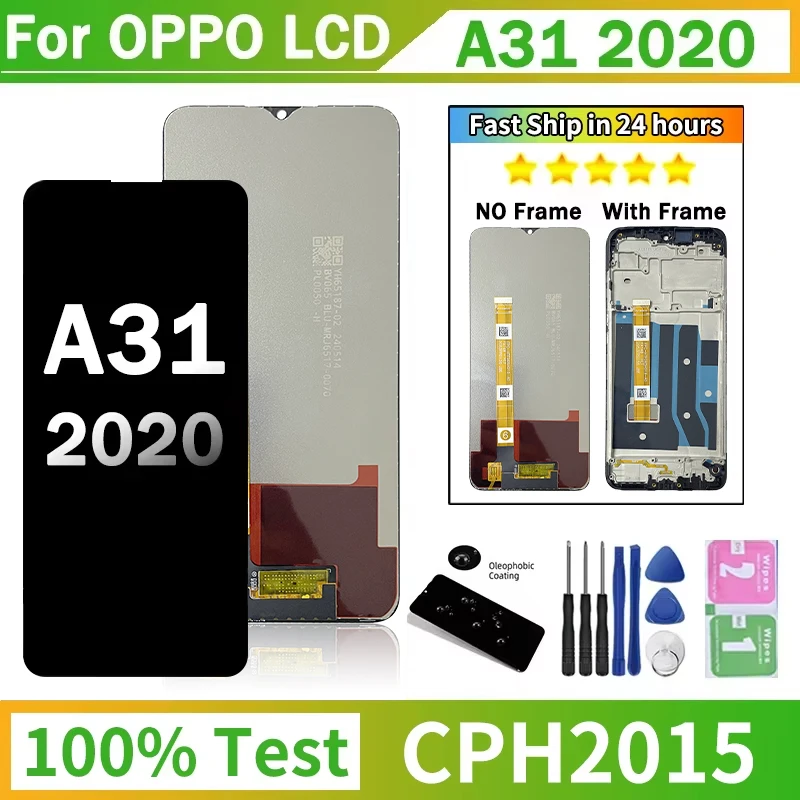 6.5''inch For OPPO A31 2020 LCD display touch screen digiziter with frame CPH2015 CPH2073 CPH2081 CPH2029 CPH2031 Display