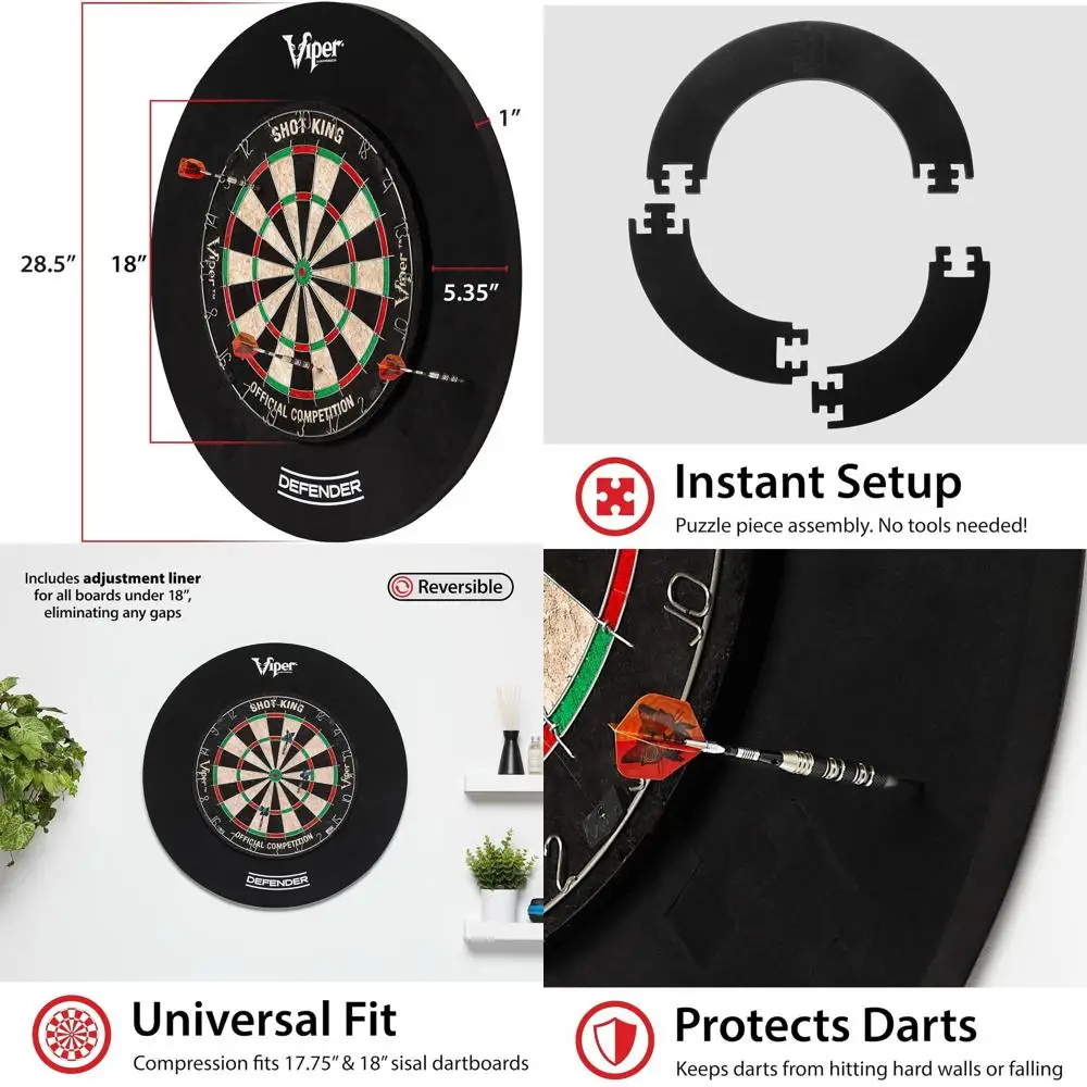 

Оригинальный сизалевый дартс GLD ProScore с лазерной линией и защитой стены, черный