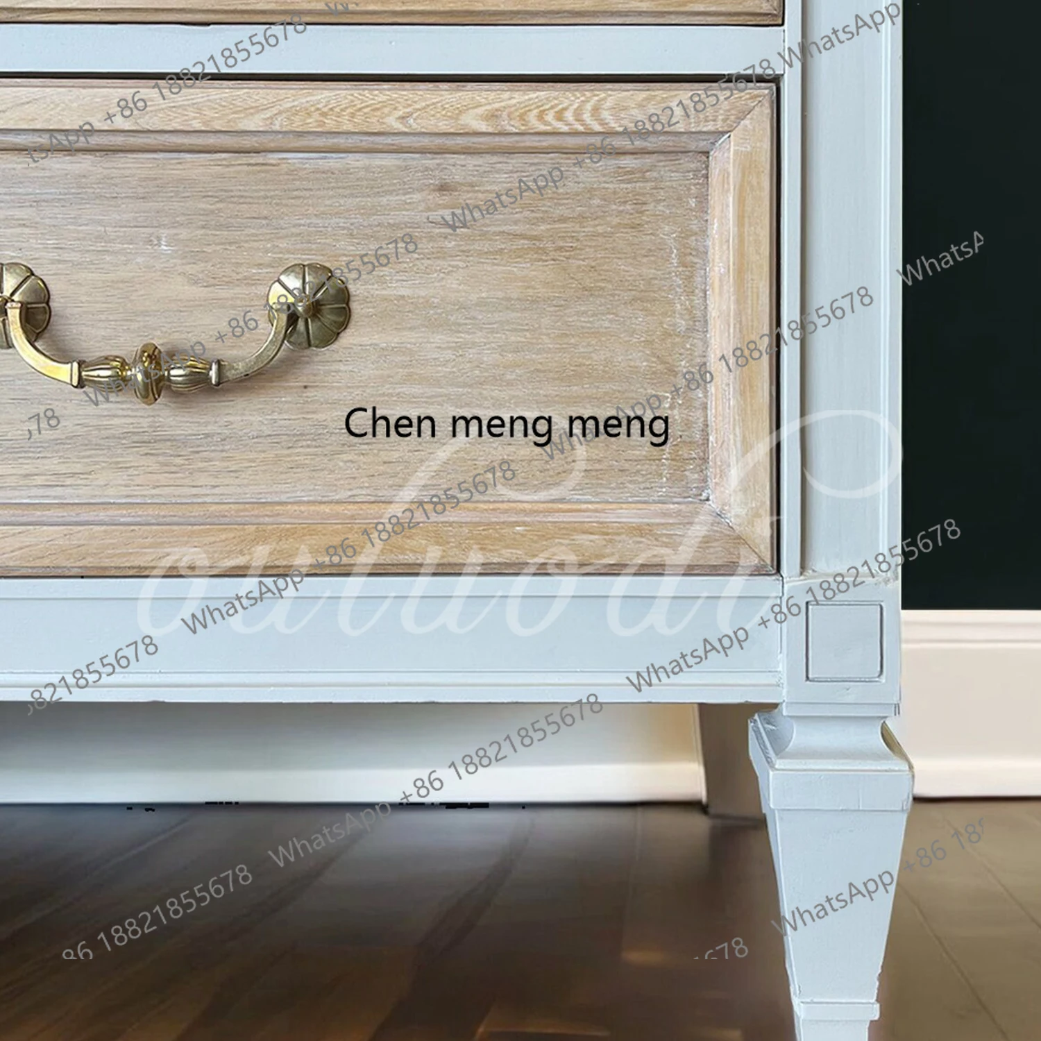 French TV Cabinet Small Apartment Living Room Storage Storage Integrated Cabinet American Contrasting Color Bedroom Locker