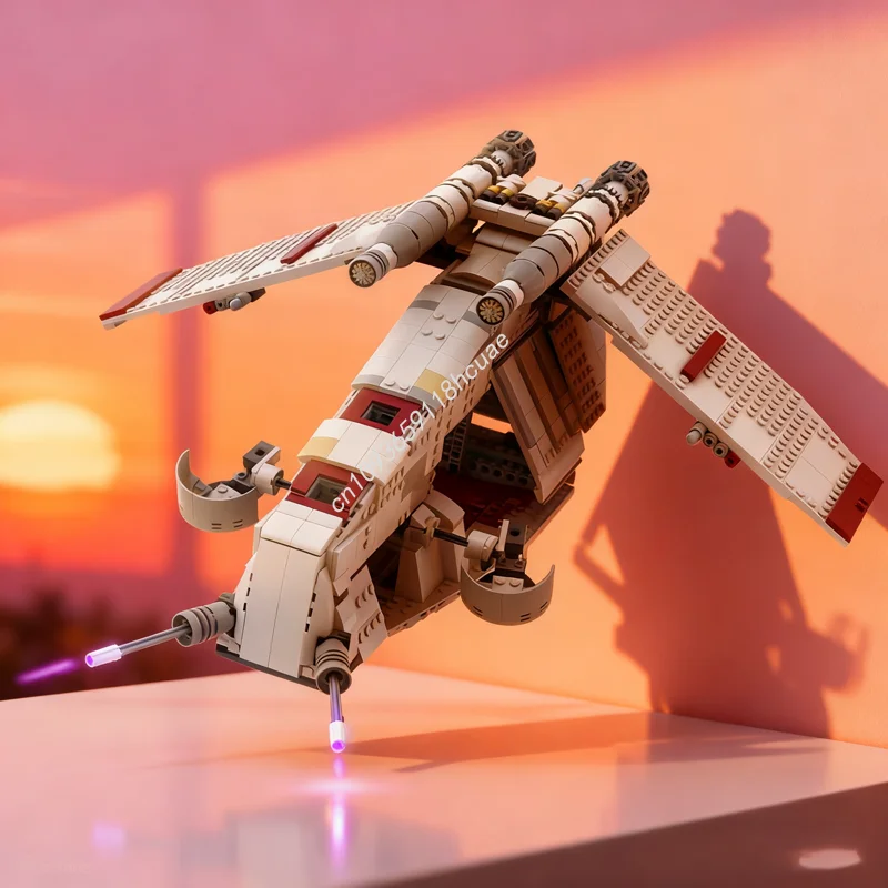 

890 шт. MOC Republic Gunship Star Battle UCSed модель строительные блоки сборка креативный рождественский подарок идея игрушечный кирпич