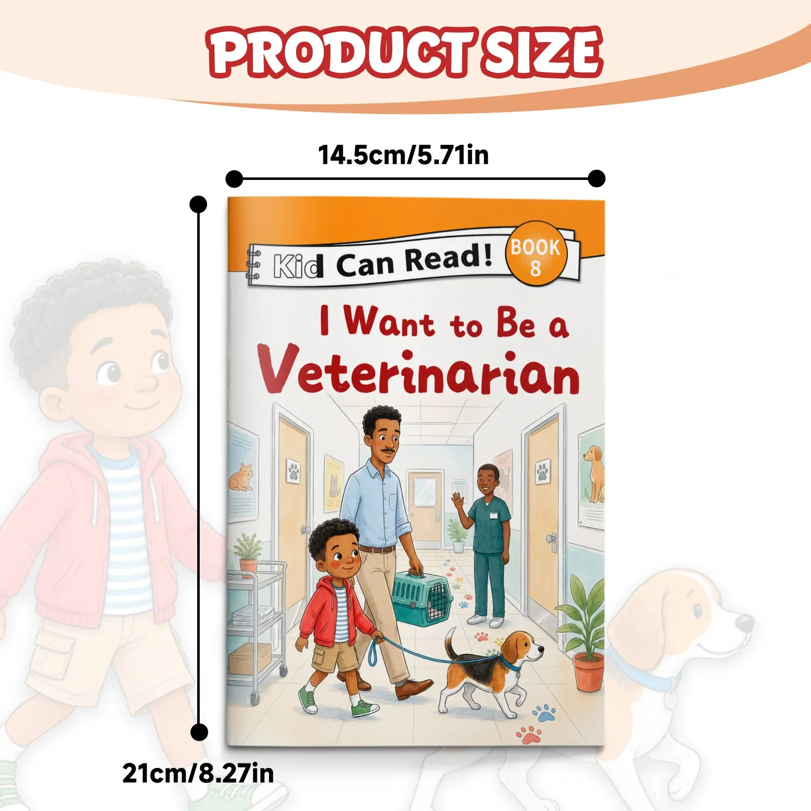 I Want to Be a Veterinarian, Beginning Reader Career Book with Pet Care, Animal Health, Vet Vocabulary and Reading Practice