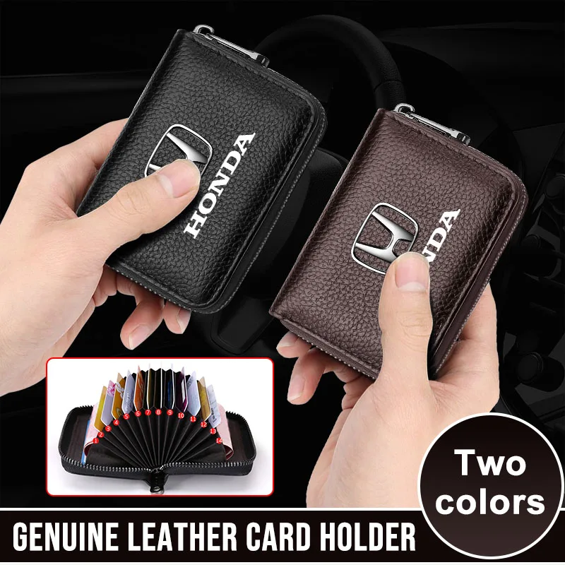 

Leather Car Driver License Credit Card Holder Case Wallet Car Accessories For Honda Pilot Odyssey Jazz Accord City Civci CRV FIT