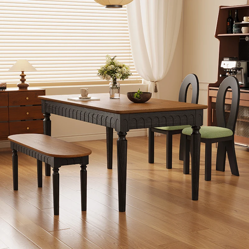 

Restaurant Wood Dining Table Mobile Kitchen Chairs Study Table Living Room Writing Designer Mesas De Comedor Home Furniture