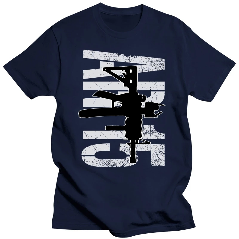 AR 15 Silhouette 2nd Amendment Gun Rights T Shirt Men Women Humorous Cotton TEE Shirt