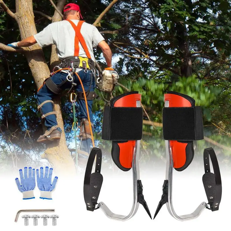 Climbing Spikes Portable Tree Gaffs Climbing Tree Spikes Tree Harness Climbing Kit Heavy Duty Palm Tree Climbing Equipment For