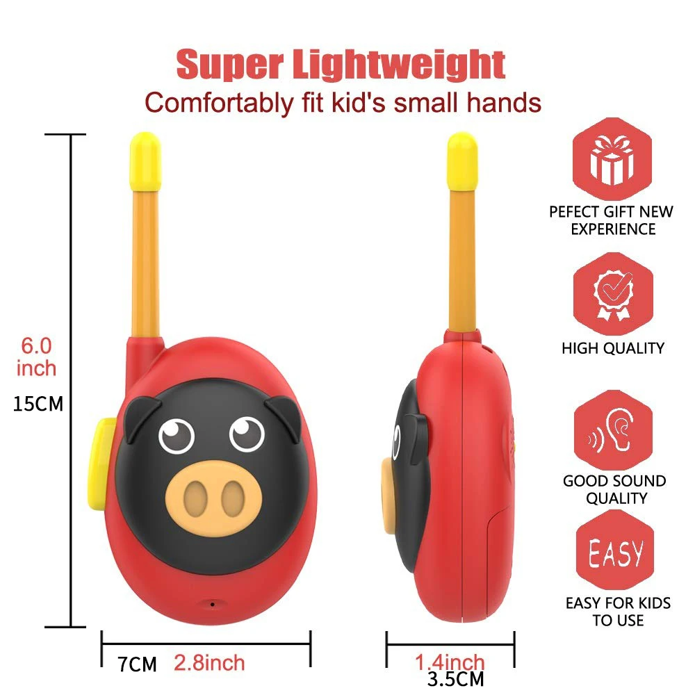 Walkie Talkie for Kids, Rádio bidirecional, Jogos ao ar livre, Toy Gifts, 2pcs