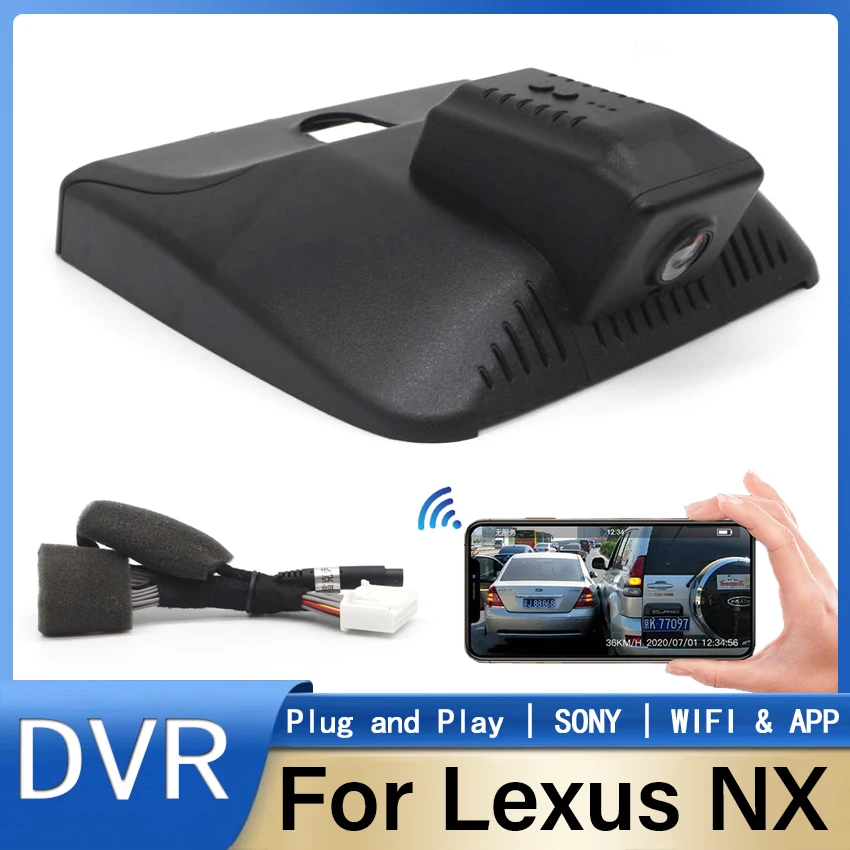 

Автомобильный видеорегистратор с Wi-Fi, автомобильная видеорегистратор, оригинальная видеорегистратор для Lexus NX 200 300h 260 350h 2018-2025 для Lexus NX200 NX300 NX300h NX260 NX350h