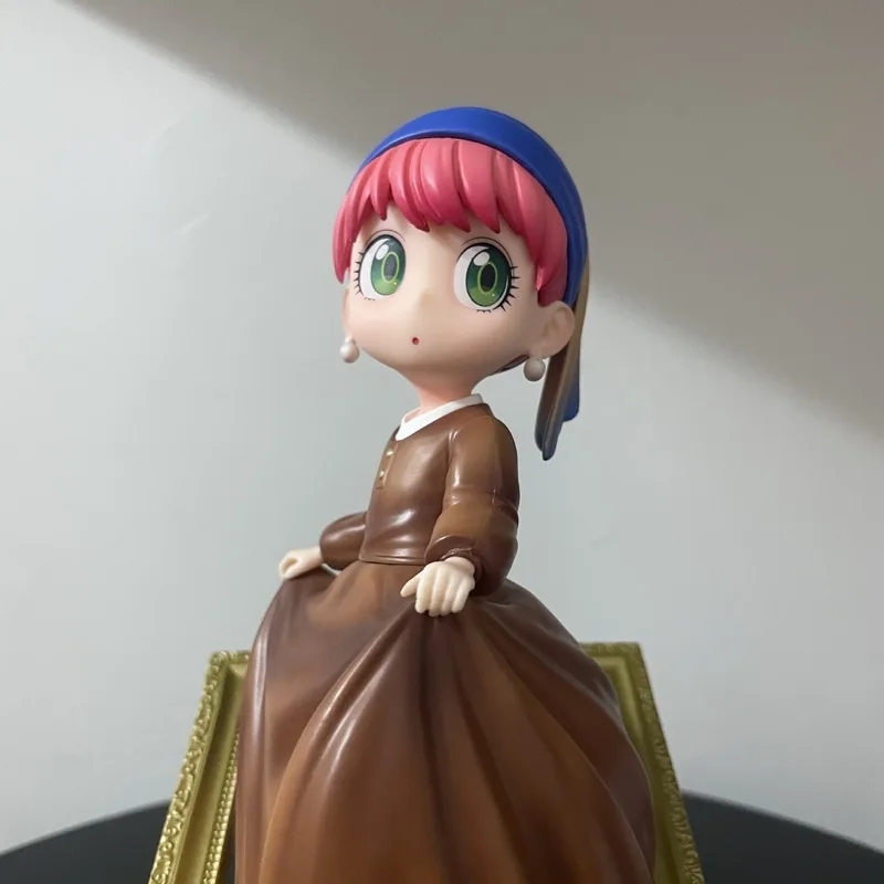20cm SPY×FAMILY アーニャ・フォージャー コスプレ パールイヤリング付き アニメ アートフィギュア 箱入りモデル コレクタブル デスクトップデコレーション ギフト おもちゃ