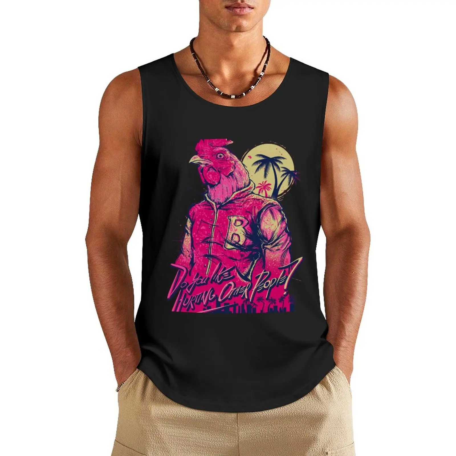 

Hotline Miami - Richard Tank Top training weight vest T-shirt Men's gym sleeveless vests