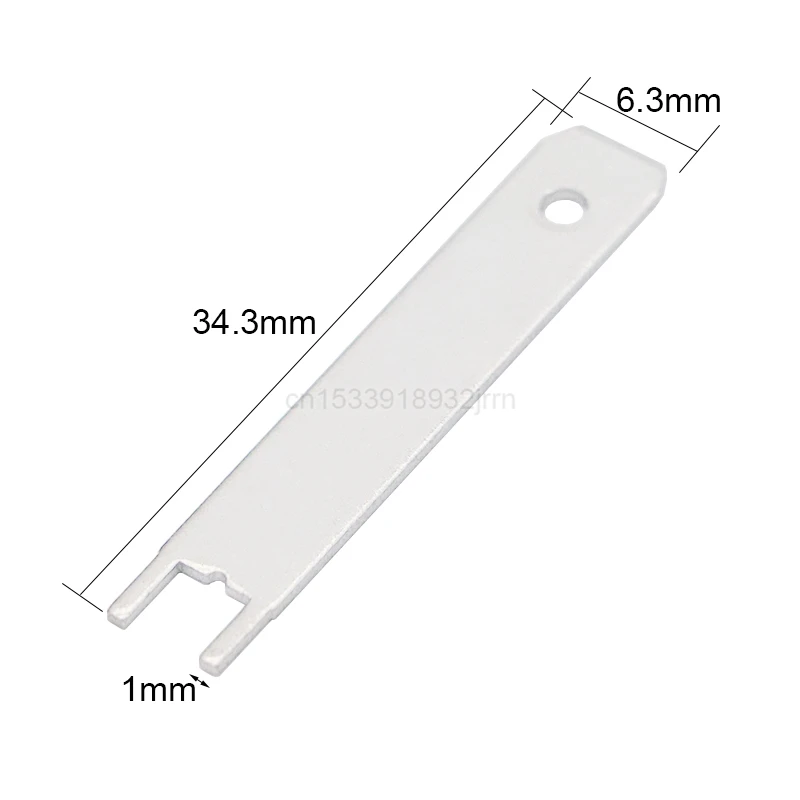 100Pcs 6.3mm Extended Straight Insertion Plug 6.3 PCB Solder Board 250 Male Terminal Connector Circuit Board