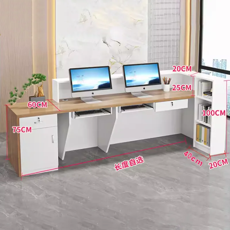 Customized Italian Desk Table Premium Style Exquisite Glamour Reception Desk Trendy Luxury Bancone Per Negozio Office Furniture