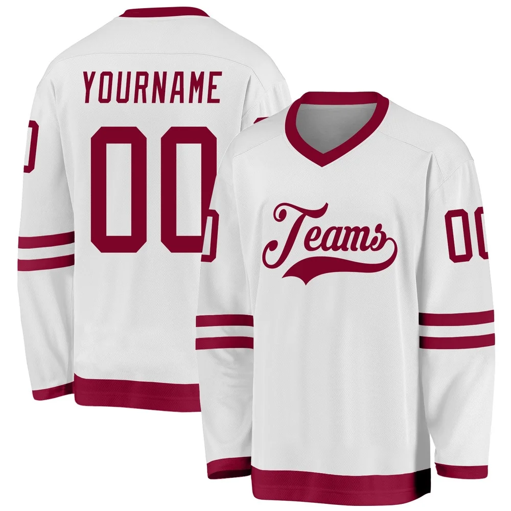 Custom Name & Team White Purple 3D Printed Fashion Men's Hockey Jersey Summer Unisex Personali Sport Team Jersey Shirt BQ-06 view 5