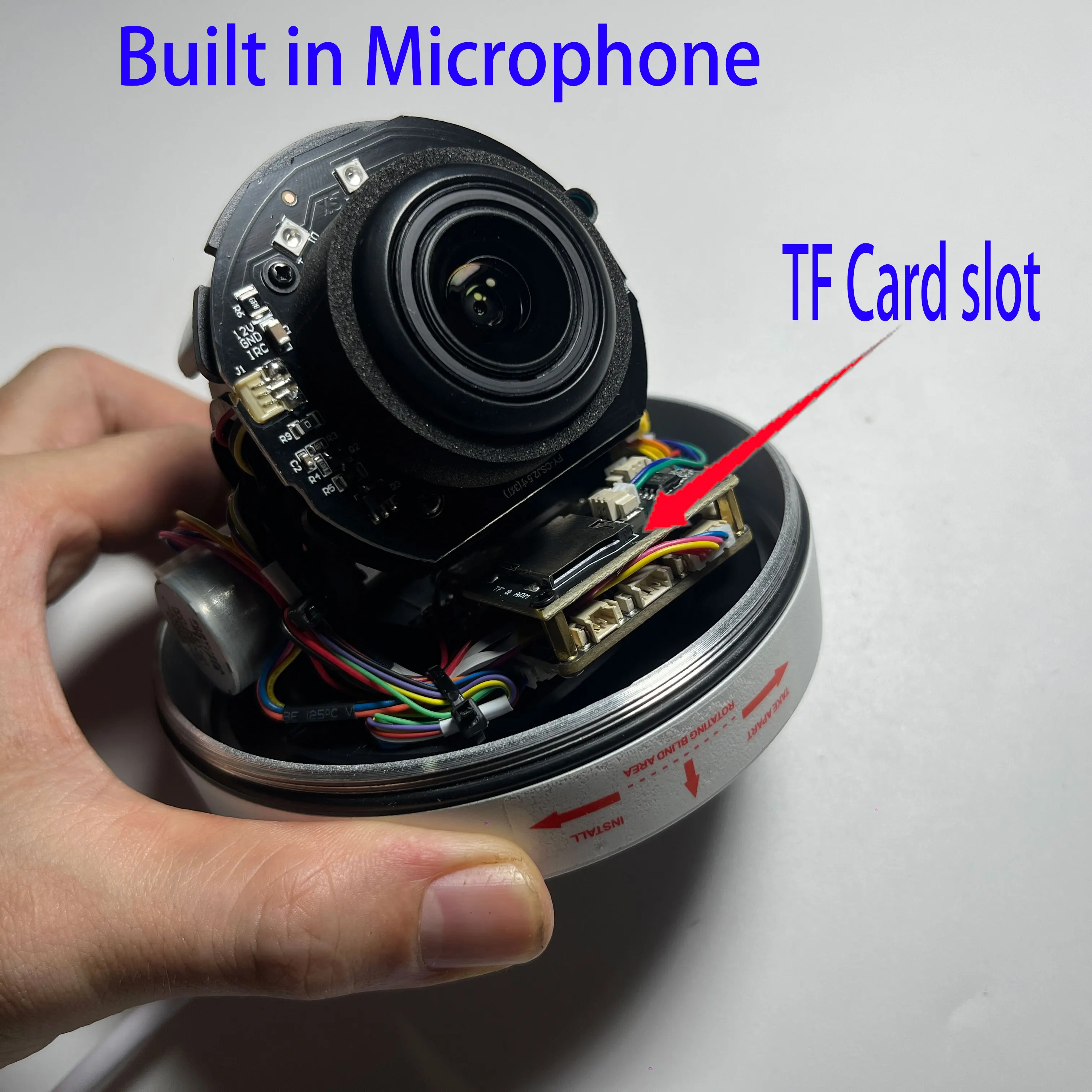 IP Security 5.0MP H.265 Audio POE PTZ Dome Camera, Hikvision Compatible 5X Optical Zoom, Indoor/Outdoor Network Camera