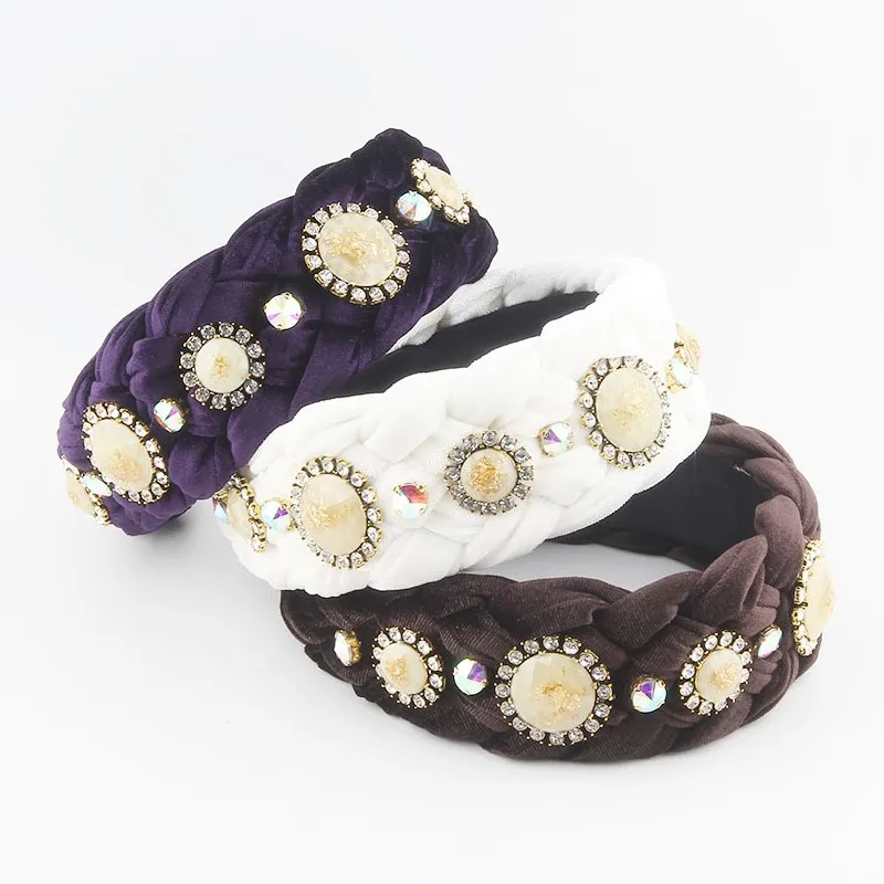 

Black White Purple Velvet Wide Padded Headband Sponge Headband Skin Care Makeup Hairband for Women Girls Hair Accessories