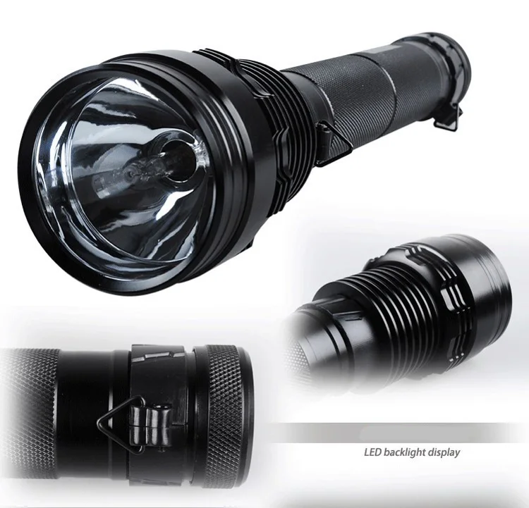 Waterproof 50w 65w 75w 85w HID xenon torch police camping light rechargeable flashlight 8500lumen lm 1500 meter range