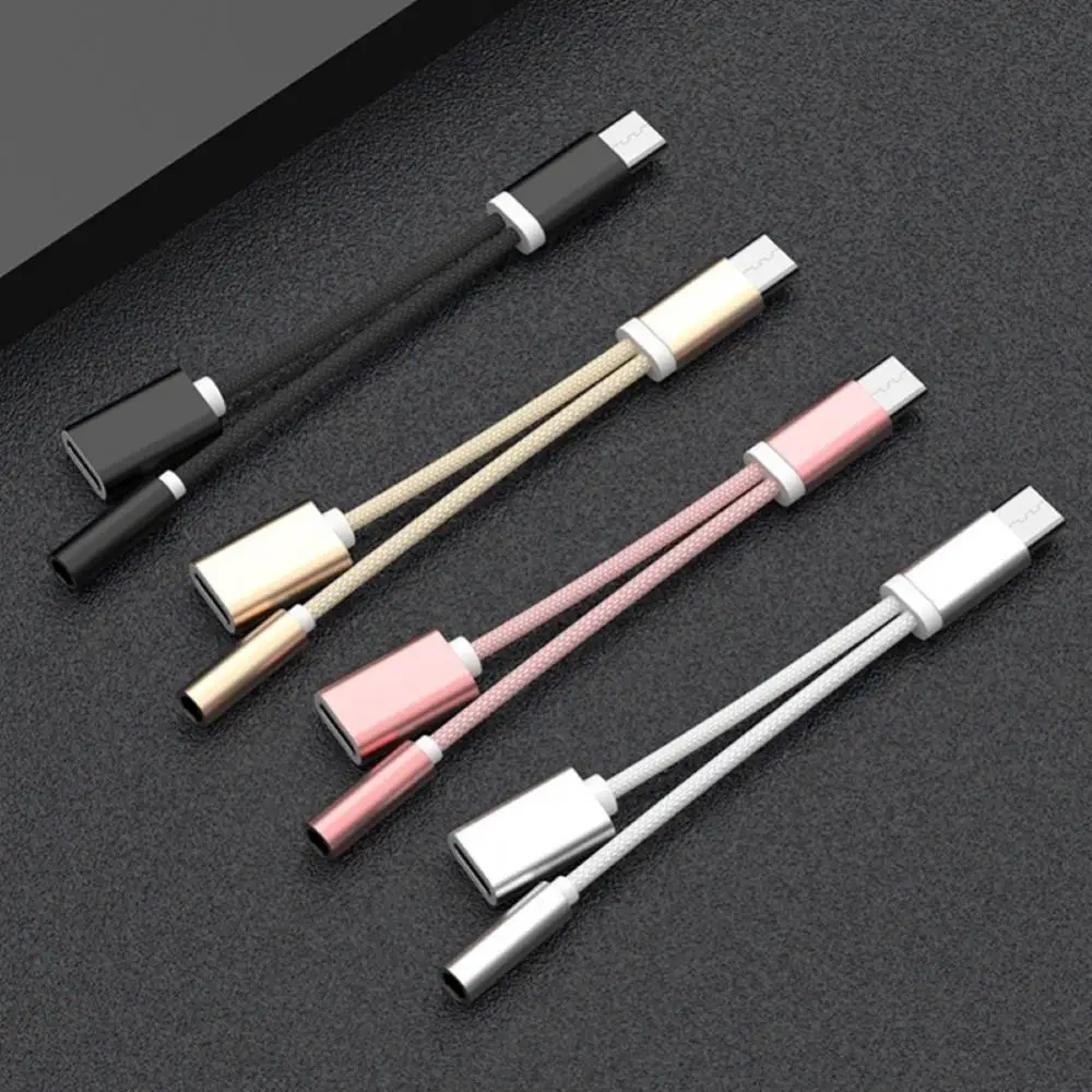 2 in 1 Type C to 3 5mm Jack Earphone Charging Adapter Type C to 3.5mm Audio Splitter for S20 mi 10 9 8 AUX Adapter Audio Cable