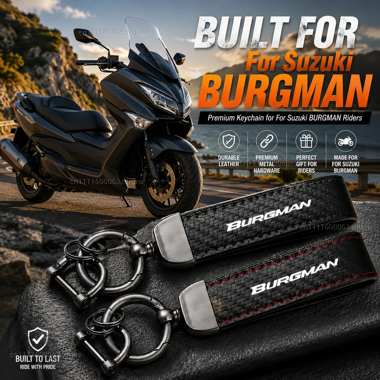 High-Grade Leather Motorcycle Keychain Holder Keyring Accessories For BURGMAN AN125 AN250 AN400 AN650 AN 650 Burgman 400 650 125
