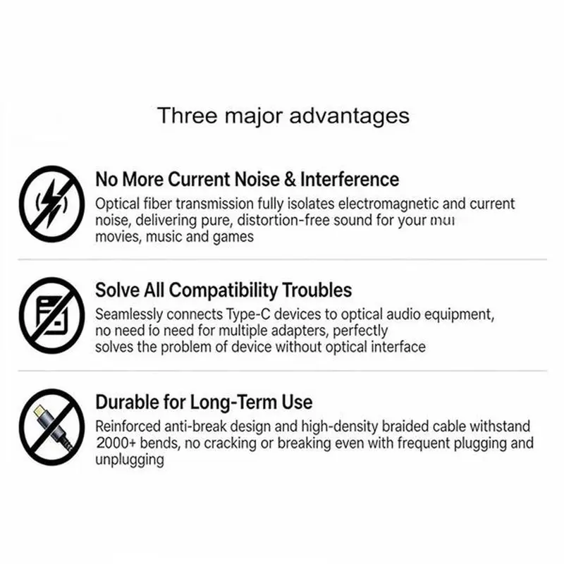X64A-USB Type C To Optical SPDIF Toslink Audio Cable