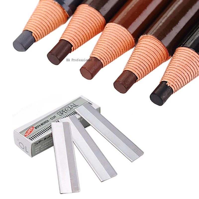 

Eyebrow Pen 5 Colors Semi Permanent Makeup Tattoo Microblading Dark Brown Eyebrow Pencil Cosmetic Beauty Women Tattoo Supplies