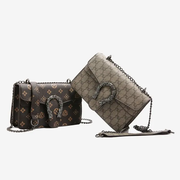 

Retro Light Luxury Printed Square Bag - Women's Chic Chain Bag, Underarm & Crossbody for Office & Dates