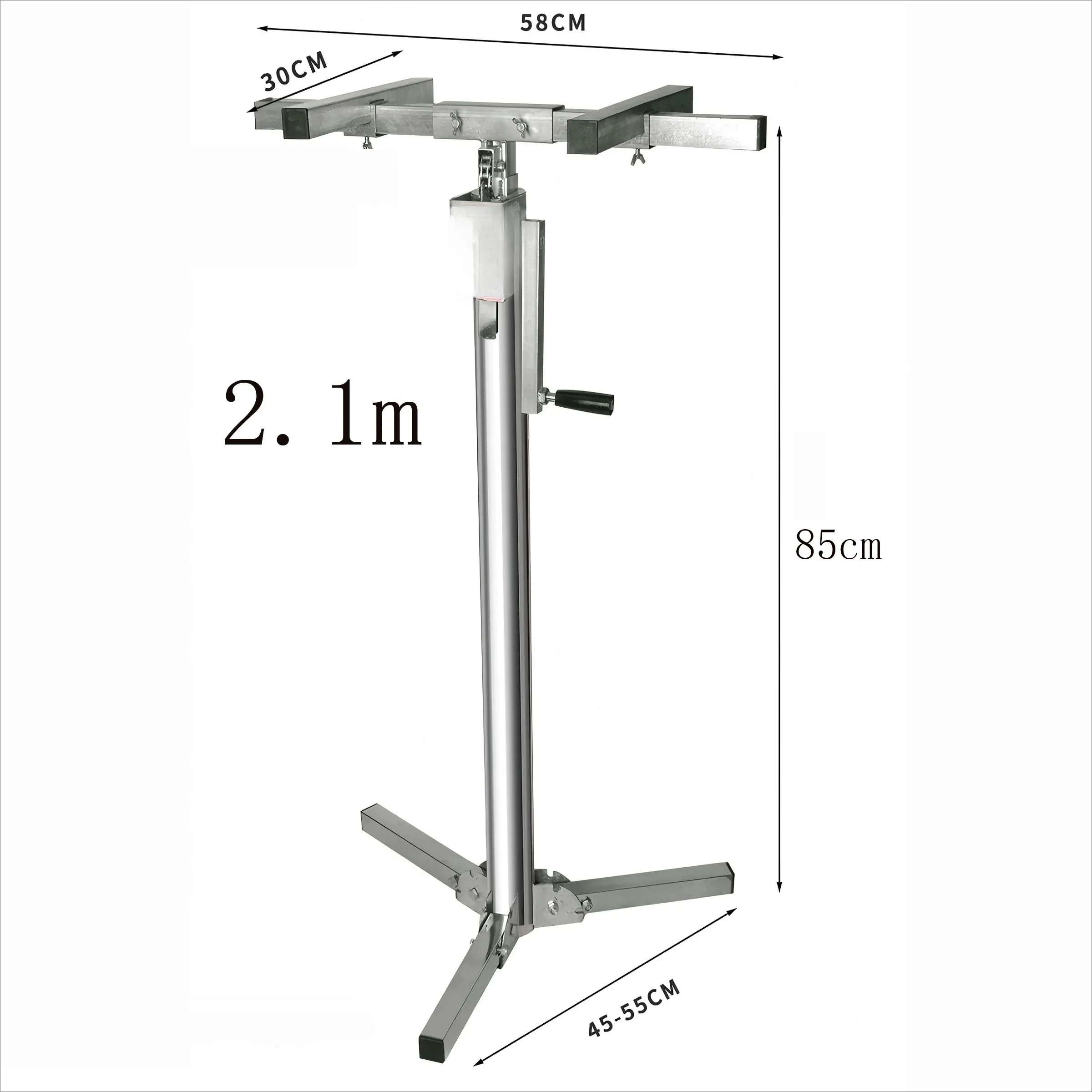 2.1M Wall Cabinet Mounting Bracket Hand Cranked Electric Dual-purpose Stainless Steel 100KG Load-bearing Lifting Platform