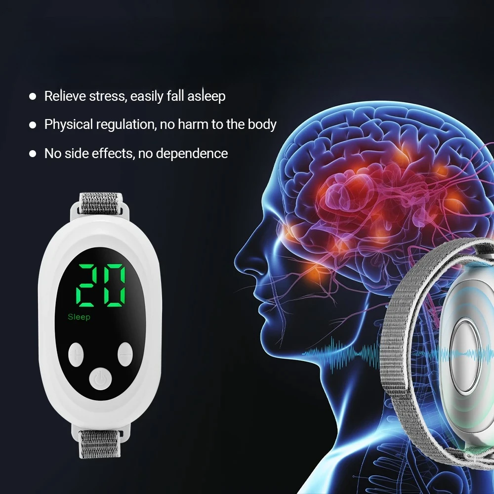 

Handheld 20 Levels EMS Sleep Aid Relaxation Treatment Microcurrent Pulse Hypnosis Device Insomnia Rechargeable