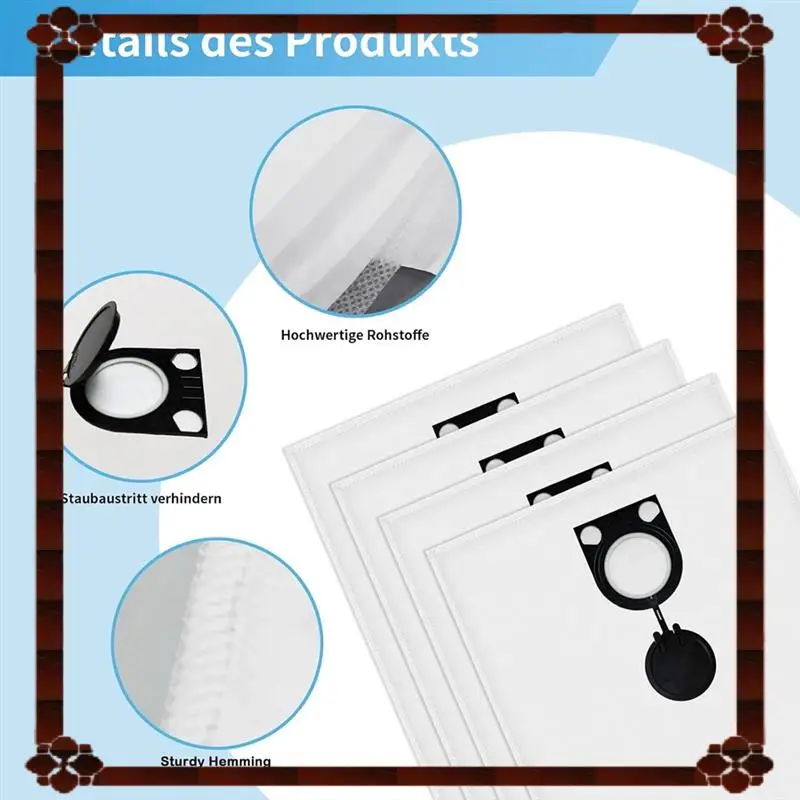 Entrega em 24 horas para sacos de substituição de aspirador de pó bsh20 para starmix fbv20/gas35m, acessórios de grande capacidade