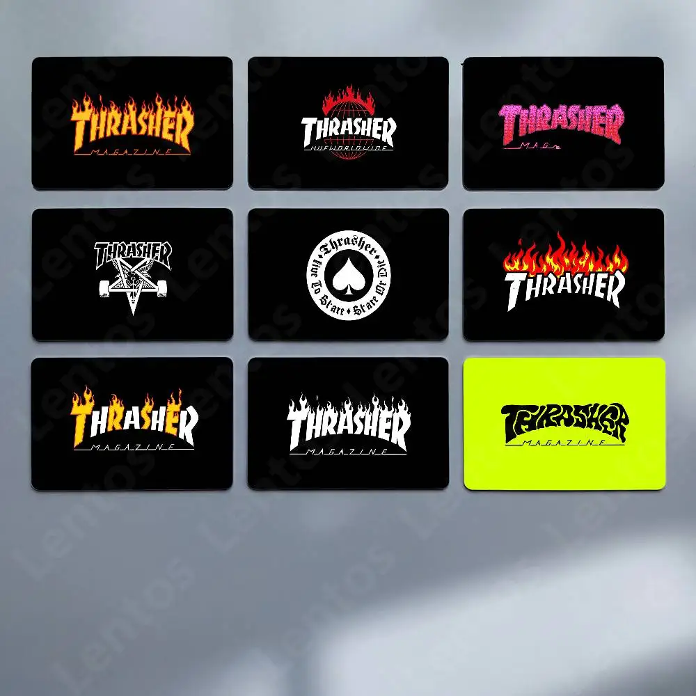 Adesivo Protetor de Cartão de Banco Holográfico a Laser com Logo T-Thrasher de Moda, Jogo e Anime
