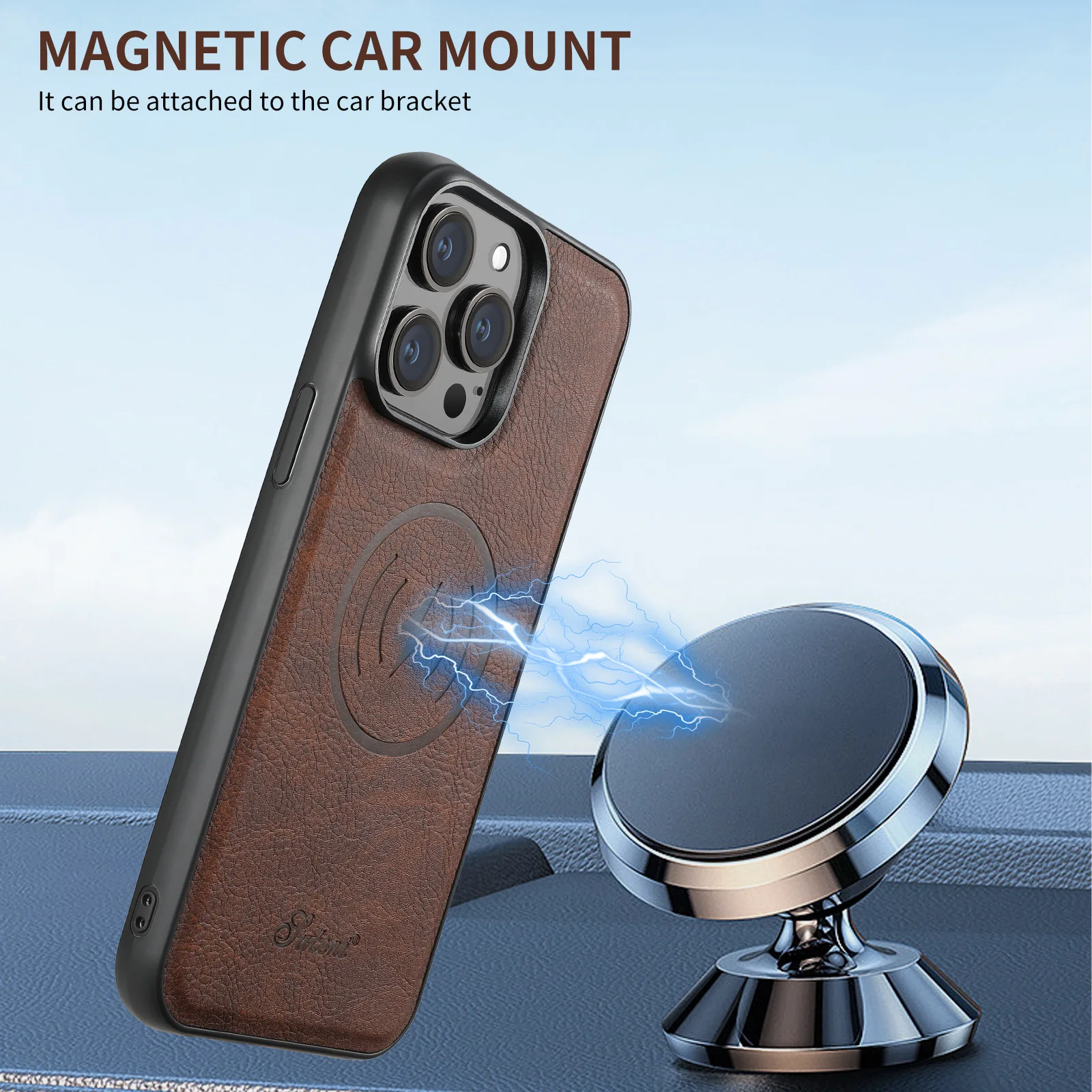 MagSafe Magnetic Wireless Charging Case for iPhone 15 Pro Max 14 13 12 Pro Max 15 Plus Leather Wallet Card Bag Slot Holder Cover