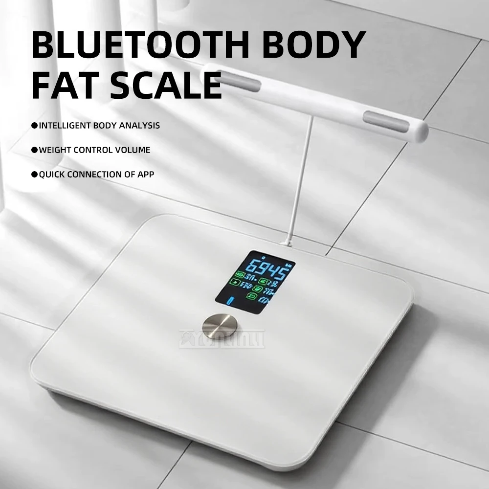 

8-Electrode Bluetooth Body Fat Scale, Smart Composition Analyzer with Color Screen for Muscle, Water, Fat Tracking, Home Use