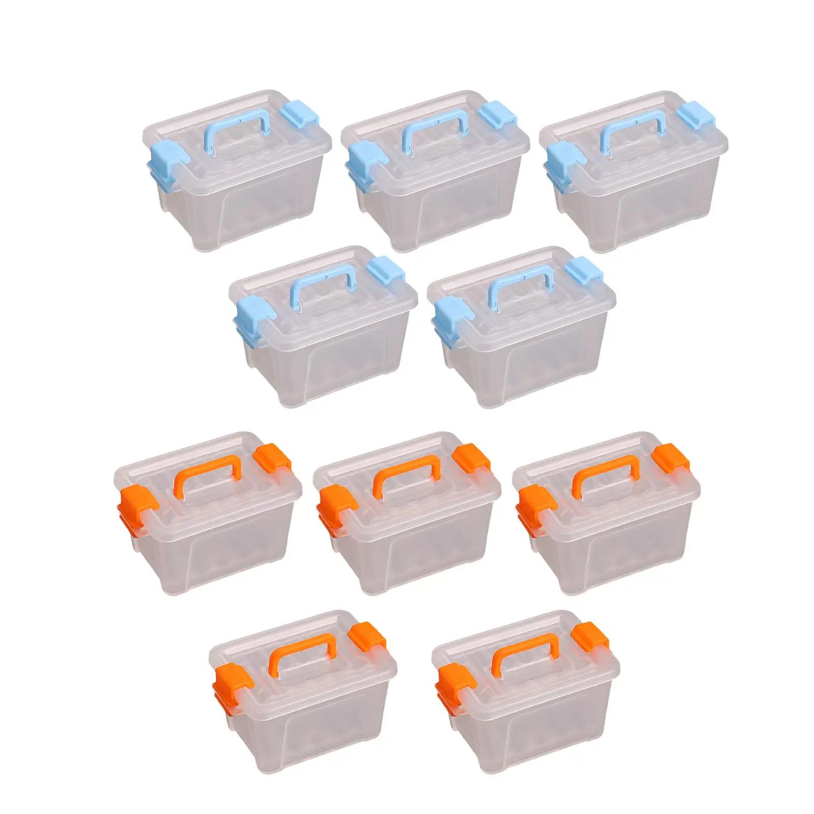 3x5 Pieces Dollhouse Miniature Box Organizer Creative,Clear,Decoration Dollhouse Accessories Storage Case for Dolls House Props