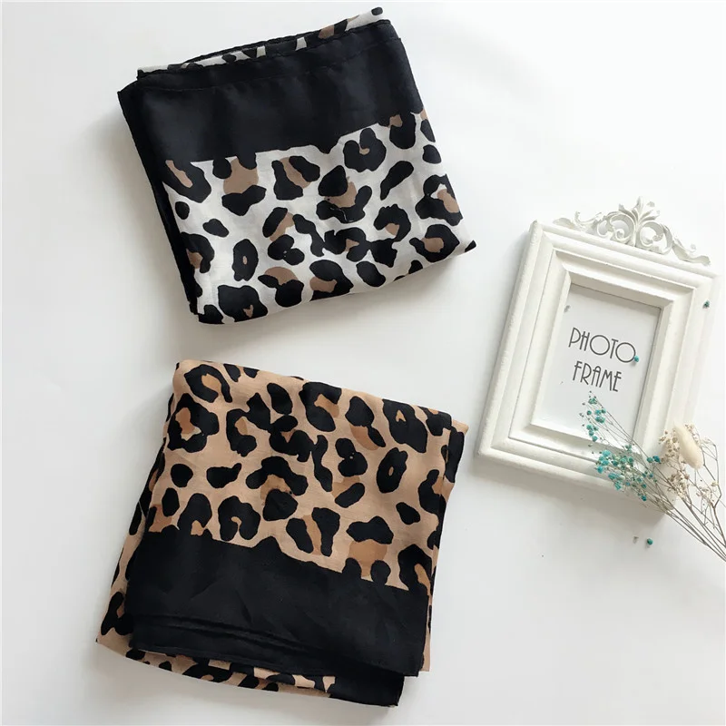 90*180cm Muslim Headscarf Outdoor Cotton Linen Scarf Four Seasons Warm Popular Leopard Fashion Lightweight Luxury Scarf