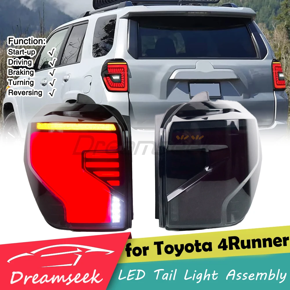 LED Tail Light Assembly For Toyota 4Runner TRD PRO / Off-Road / Sport / SR5 / Trail / Limited 2014+ Rear Brake Taillamp W/ Turn